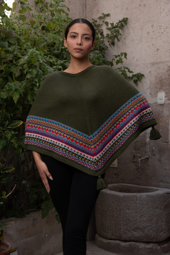 poncho de baby alpaca