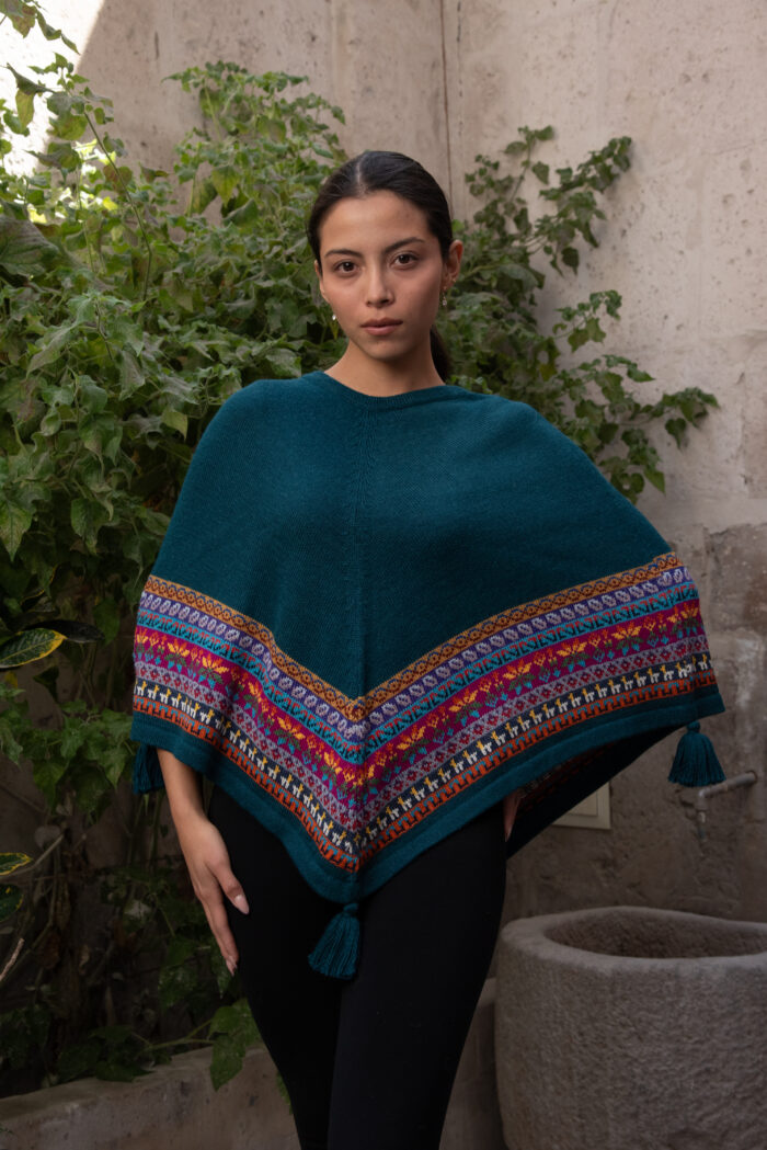 poncho de baby alpaca